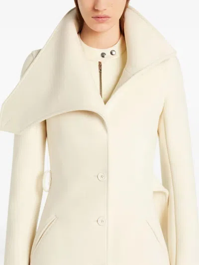 Courrèges Asymmetrical-collar Coat In White