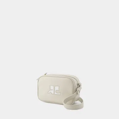 Courrèges Courregès Reedition Camera Crossbody In Gray