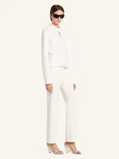 Courrèges City Zip-front Cropped Jacket In Neutral