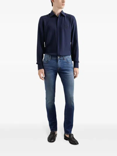 Dolce & Gabbana Jeans With Belt Loops In Blue