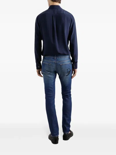 Dolce & Gabbana Jeans With Belt Loops In Blue