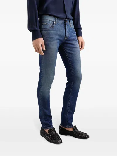 Dolce & Gabbana Jeans With Belt Loops In Blue