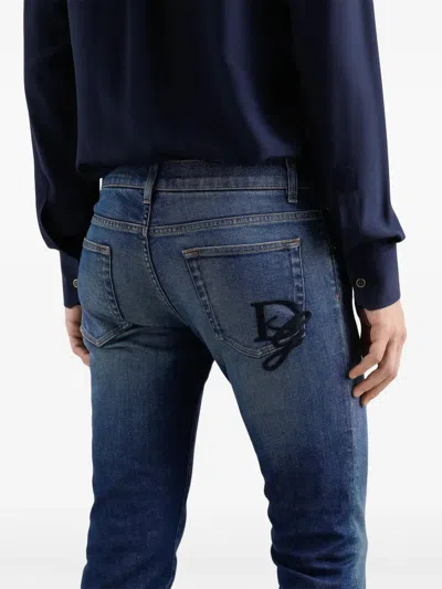 Dolce & Gabbana Jeans With Belt Loops In Blue