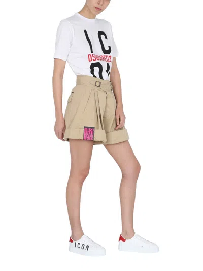 Dsquared2 Dsquared Women Cargo Shorts In Neutral