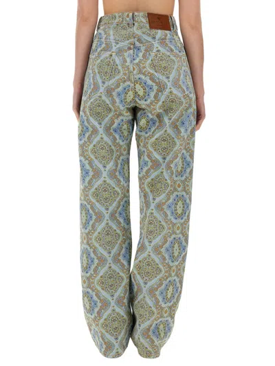 Etro Jeans Con Stampa Paisley In Multi