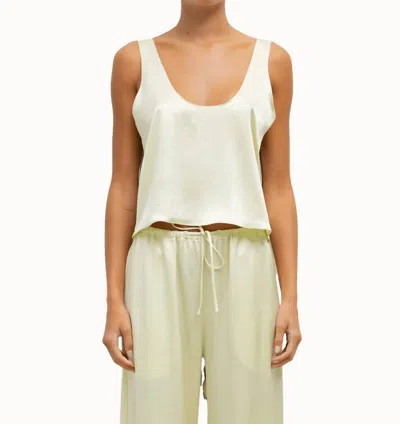 Leset Barb Crop Drawstring Pants In Citron In Green