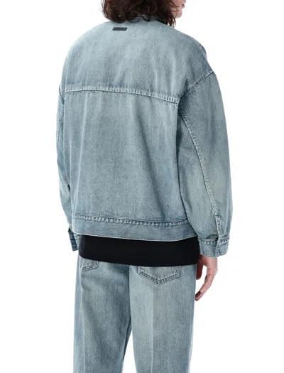Fear Of God Long Sleeve Collared Front Pocket Jacket In Blue