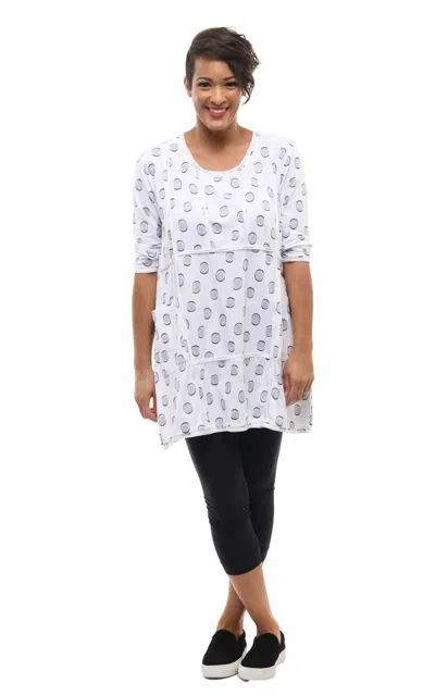 Tulip Clothing Hettie Tunic In Cadet In White