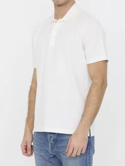 Fendi Collared Shirt With Side Slits In White