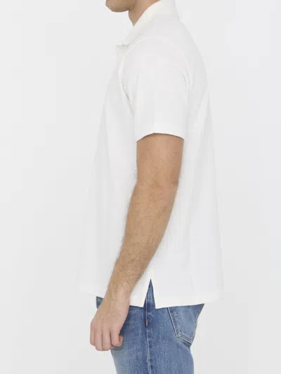 Fendi Collared Shirt With Side Slits In White