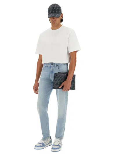 Fendi Jeans In Denim In Blue