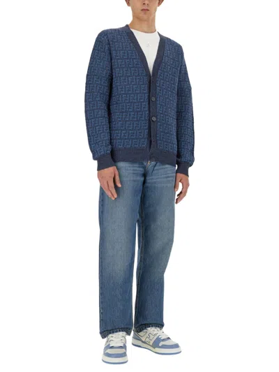 Fendi Long Jeans In Blue