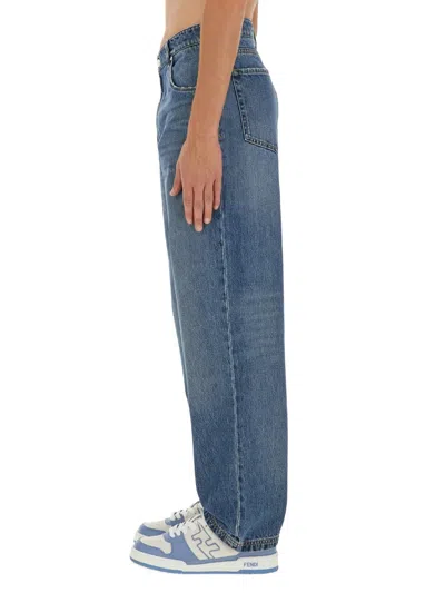 Fendi Long Jeans In Blue