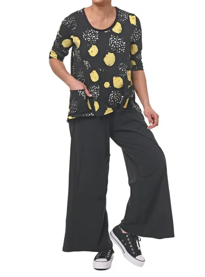 Tulip Clothing Kelly Tunic In Forsythia In Black