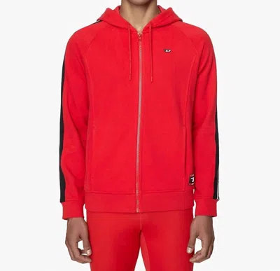 Diesel Sport Trasteer Zip-up Hoodie In Red In Red