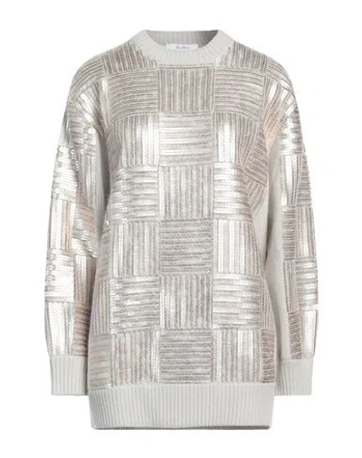 Max Mara Woman Sweater Beige Size S Virgin Wool, Polyester, Mohair Wool, Polyamide, Wool In Metallic