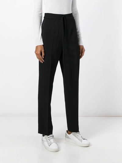 Shop Alexander Wang Straight-leg Trousers - Black