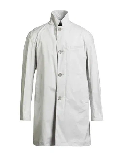 Herno Man Overcoat & Trench Coat Light Grey Size 40 Cotton, Elastane, Polyurethane In Gray