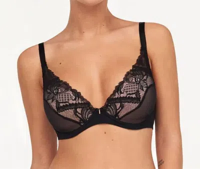 Chantelle Orangerie Plunge Bra In Black In Black