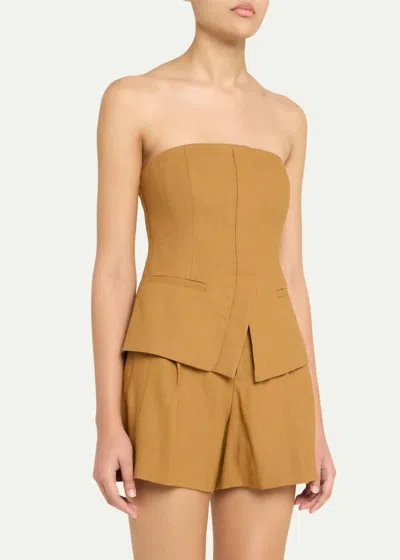 A.l.c A. L.c. Renee Strapless Top In Yellow