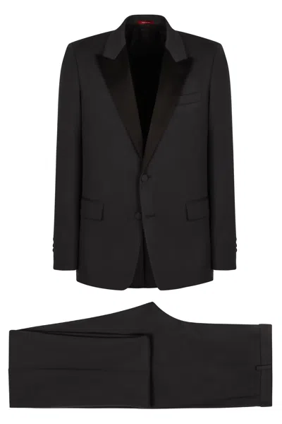 Gucci Stretch Wool Two-pieces Suit In Black