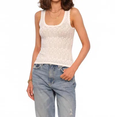 Heartloom Naomi Knit Tank Top In Eggshell In White