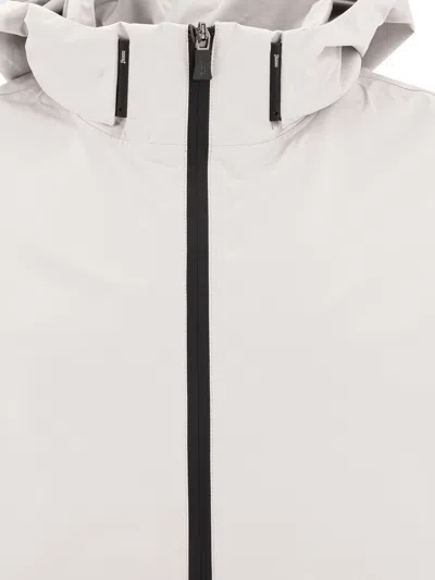 Herno Grey Lightweight Jacket With Design In Gray