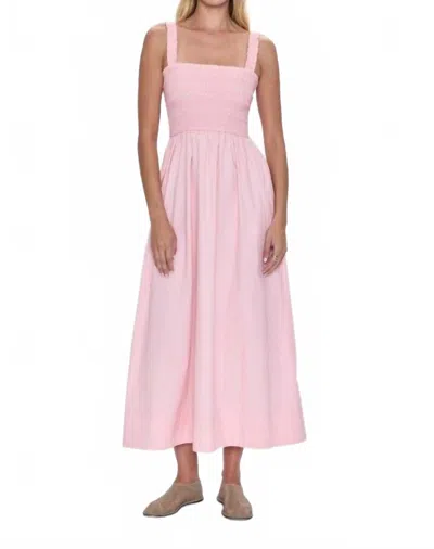Pistola Genevieve Smocked Embroidered Bodice Dress In Pink Salt In Purple