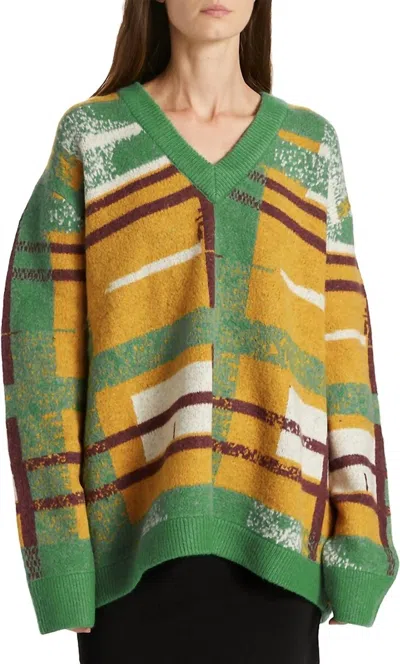 Simon Miller Lavos Check Sweater In Plaid In Multi