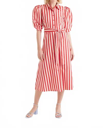 Compañía Fantástica Cabana Midi Dress In Red