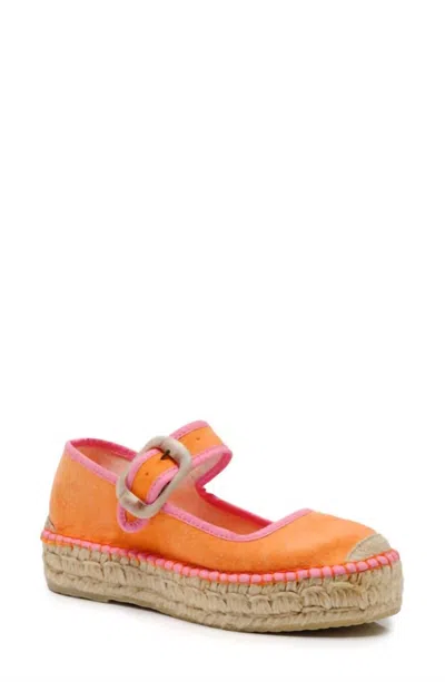 Free People Surfside Platform Espadrille In Orange