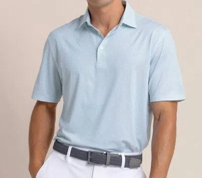 Southern Tide Driver On The Ball Printed Polo In Simply Green In Multi