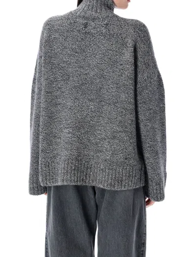 Jw Anderson Wool And Alpaca-blend Turtleneck Sweater In Gray