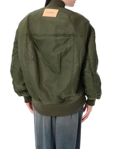 Jw Anderson Oversized Bomber Jacket In Green