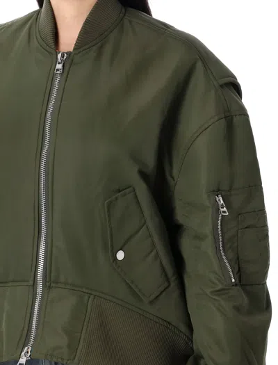 Jw Anderson Oversized Bomber Jacket In Green
