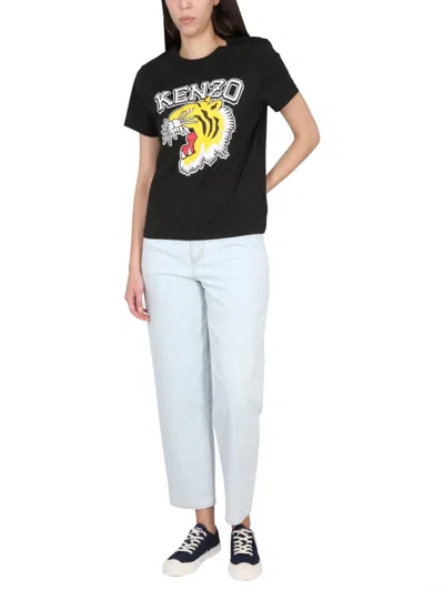 Kenzo Women Carrot Fit Jeans In Blue