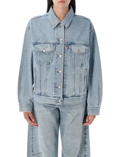 Levi's Plus Size Button-down Original Denim Trucker Jacket In Blue