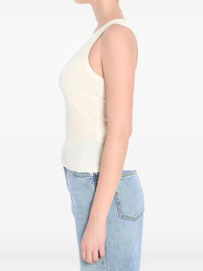 Loewe Anagram Silk Tank Top In White