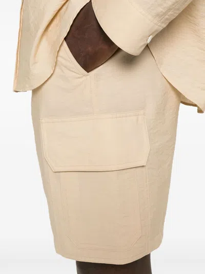 Loewe Logo-patch Cargo Shorts In Neutral