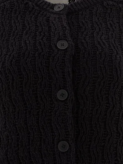 Loulou Studio Knitwear With Textured Knit And Ribbed Finish In Black