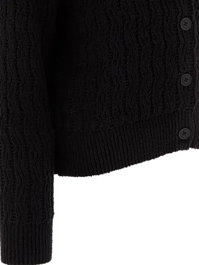 Loulou Studio Knitwear With Textured Knit And Ribbed Finish In Black