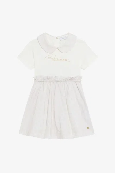 Roberto Cavalli Milk White And Ivory Dress With Jaguar Skin In White