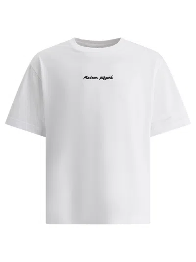 Maison Kitsuné Maison Kitsune Line Handwriting Oversized T-shirt In White