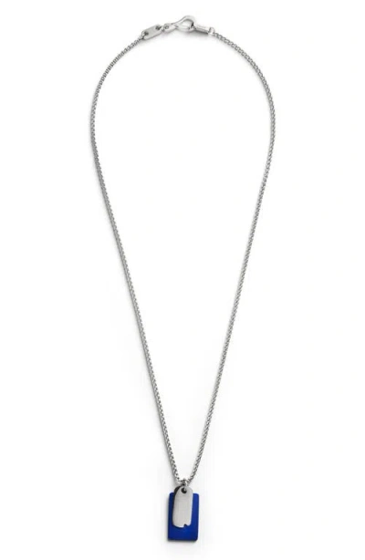 Jonas Studio Double Dog Tag Necklace In Metallic