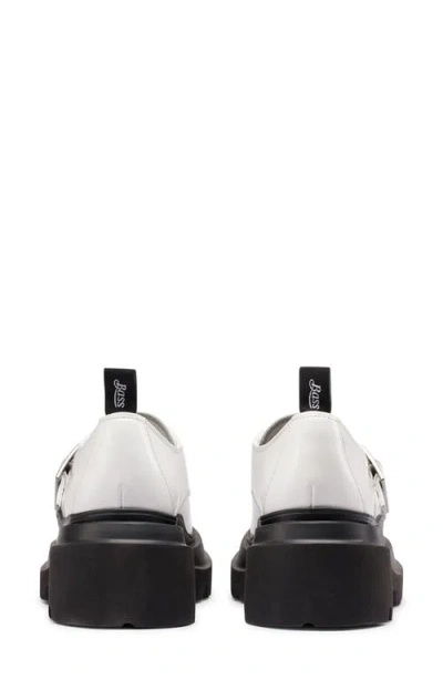 G.h.bass Monk Strap Platform Shoe In White