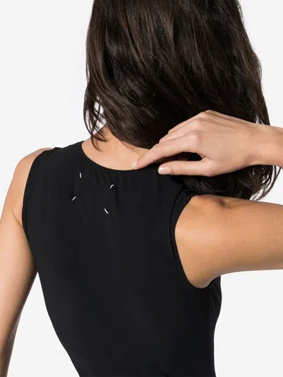Maison Margiela Crewneck Sleeveless Bodysuit In Black