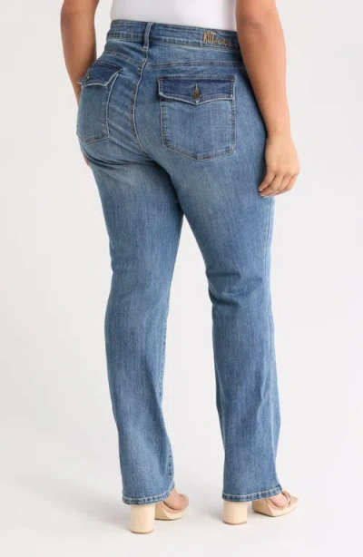 Kut From The Kloth Nicole Flap Pocket Bootcut Jeans In Blue