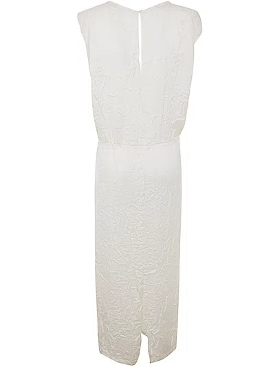 Maria Calderara Back Or Front Long Dress In White