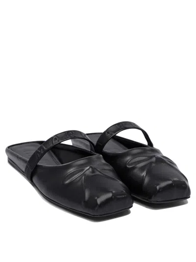 Marni Little Bow Nappa Leather Flat Mules