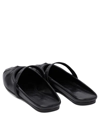 Marni Little Bow Nappa Leather Flat Mules